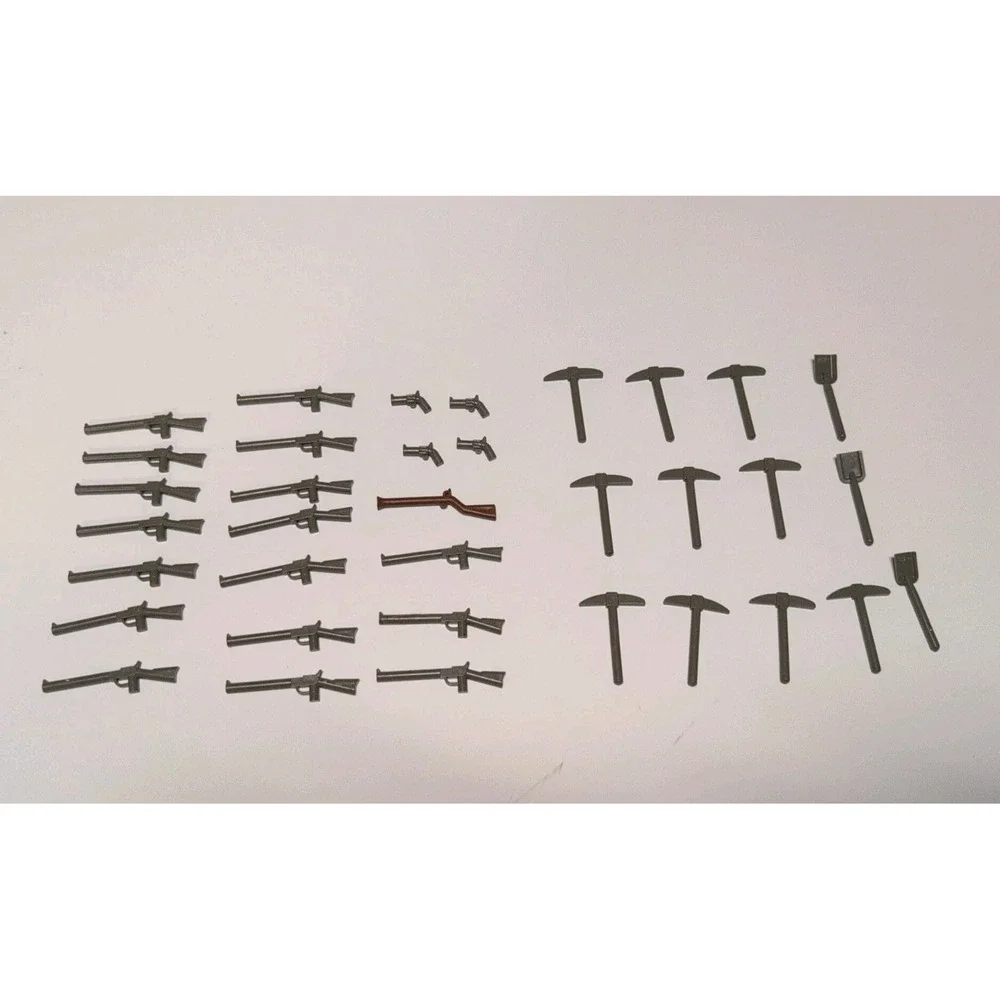 Vintage LEGO Bulk Weapons & Tools Lot - 17 Rifles, 4 Pistols, 1 Blunderbuss +++